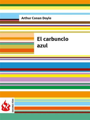 cover image of El carbunclo azul (low cost). Edición limitada